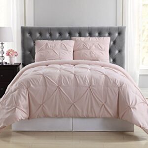 Truly Soft Everyday CS1969BSFQ-1500 Pleated Comforter Set, Blush, Full/Queen