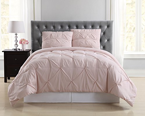 Truly Soft Everyday CS1969BSFQ-1500 Pleated Comforter Set, Blush, Full/Queen