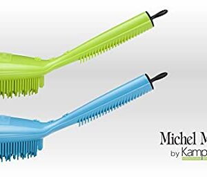 Michel Mercier Grooming Brush -Pet Brush Dog and Cat Brush for Shedding Grooming Pet Hair Brush for Long/Short Haired - Free Tick Remover Tool Included (Fine & Regular Coat)