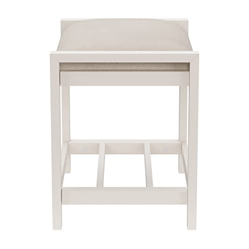 Hillsdale Furniture Amelia, White Vanity Stool