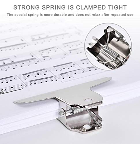 4 Inch Large Bull Paper Clips, Coideal 10 Pack Silver Metal File Money Binder Clip Clamps for Home Office School Supplies (Square)