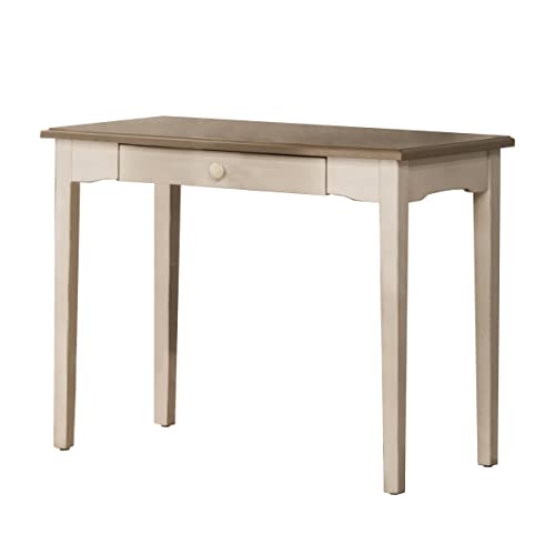 Hillsdale Furniture Clarion, Gray Wood Top/Sea White Base Desk/Table, Distressed