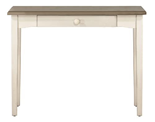 Hillsdale Furniture Clarion, Gray Wood Top/Sea White Base Desk/Table, Distressed