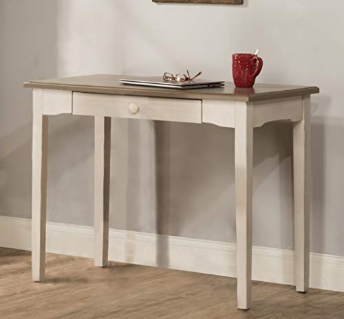 Hillsdale Furniture Clarion, Gray Wood Top/Sea White Base Desk/Table, Distressed