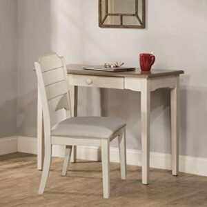 Hillsdale Furniture Clarion, Gray Wood Top/Sea White Base Desk/Table, Distressed