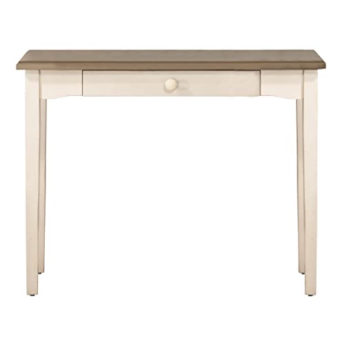 Hillsdale Furniture Clarion, Gray Wood Top/Sea White Base Desk/Table, Distressed