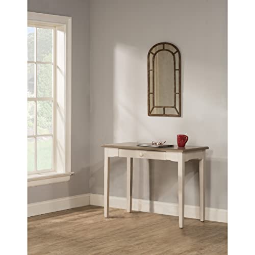 Hillsdale Furniture Clarion, Gray Wood Top/Sea White Base Desk/Table, Distressed
