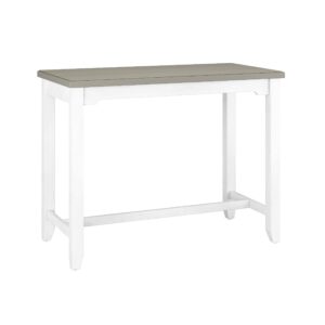 hillsdale furniture hillsdale clarion side, distressed gray/sea white counter height table