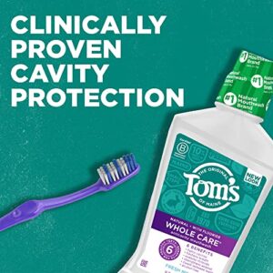 Tom's of Maine Whole Care Natural Fluoride Mouthwash, Fresh Mint, 16 oz. 6-Pack (Packaging May Vary)