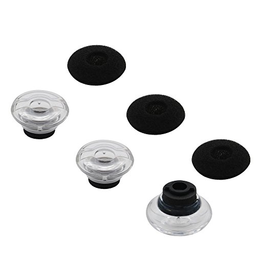 ALXCD Gel Ear Tip for Legend Voyager Pro Voyager 5200 Headset, Medium Size 3 Pcs Gel Ear Tips & 3 Pcs Foam Cover, Fit for Voyager Legend 5200 Pro (Black/Medium)