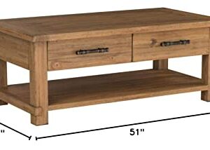 Amazon Brand – Stone & Beam Ferndale Rustic Coffee Table, 51"W, Sandstone