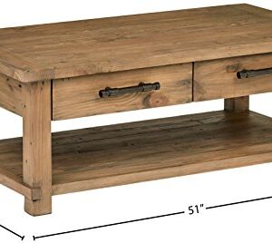 Amazon Brand – Stone & Beam Ferndale Rustic Coffee Table, 51"W, Sandstone