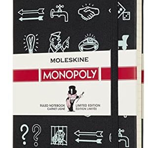 Moleskine Limited Edition Monopoly Notebook, Hard Cover, Large (5" x 8.25") Ruled/Lined, 240 Pages