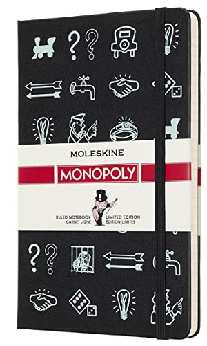 Moleskine Limited Edition Monopoly Notebook, Hard Cover, Large (5" x 8.25") Ruled/Lined, 240 Pages