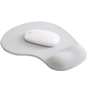 office mousepad with gel wrist support - ergonomic gaming desktop mouse pad wrist rest - design gamepad mat rubber base for laptop computer (02grey)
