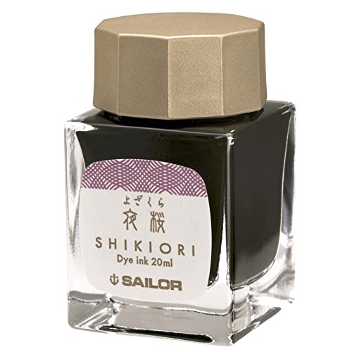 Sailor 13-1008-217 Fountain Pen, Bottle Ink, Four Seasons Weave, Moonlit Night Water Surface, Night Cherry Blossom