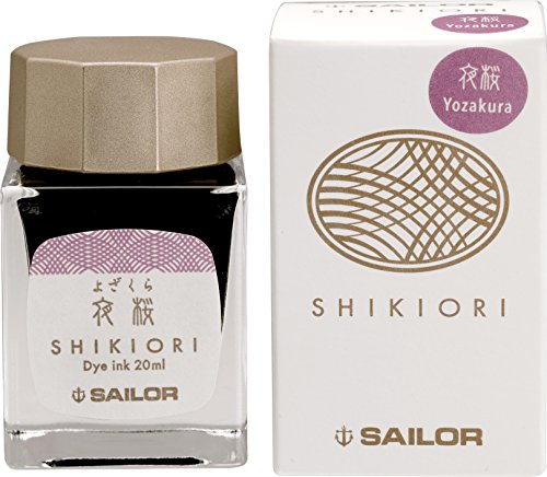 Sailor 13-1008-217 Fountain Pen, Bottle Ink, Four Seasons Weave, Moonlit Night Water Surface, Night Cherry Blossom