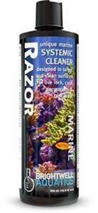 brightwell aquatics razor marine - unique systemic cleaner for marine aquariums, 500 ml