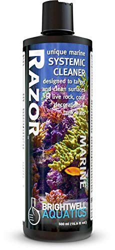 Brightwell Aquatics Razor Marine - Unique Systemic Cleaner for Marine Aquariums, 500 ml