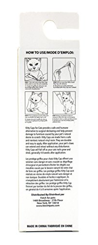 Kitty Caps Nail Caps for Cats | Safe, Stylish & Humane Alternative to Declawing | Stops Snags and Scratches, Medium (9-13 lbs), Black with Gray Tips & Baby Blue