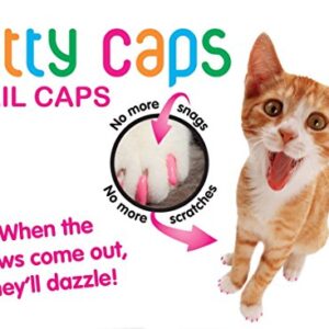 Kitty Caps Nail Caps for Cats | Safe, Stylish & Humane Alternative to Declawing | Stops Snags and Scratches, Medium (9-13 lbs), Black with Gray Tips & Baby Blue