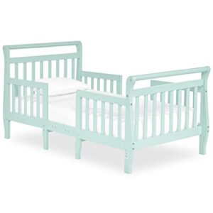 dream on me emma 3-in-1 convertible toddler bed in mint, converts to two chairs and-table, low to floor design, jpma certified, non-toxic finishes, safety rails