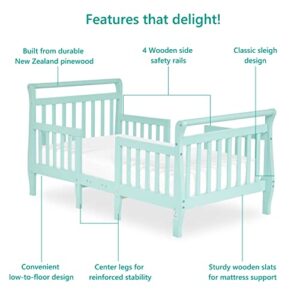 Dream On Me Emma 3-In-1 Convertible Toddler Bed In Mint, Converts To Two Chairs And-Table, Low To Floor Design, JPMA Certified, Non-Toxic Finishes, Safety Rails