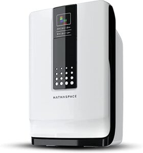 hathaspace smart air purifiers for home, large room - hsp001 - true hepa air purifier & filter for allergens, pets, smoke, removes 99.9% of dust, pet dander, odors - 700 sqft coverage