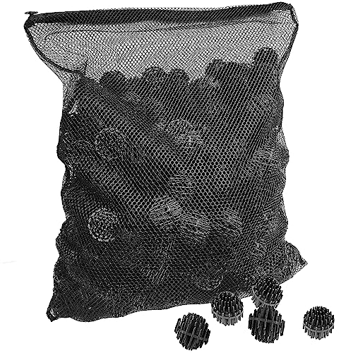 Aquatic Experts Bio Balls Filter Media Bulk - 1.5 Inch Bio Balls for Pond Filter, Bio Balls Large for Pond Filter Media for Outdoor Ponds, Bio Balls for Aquarium Filter (300 Count with Mesh Bag)