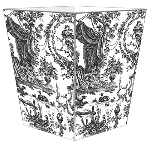 Marye-Kelley WB443-Black Toile Wastepaper Basket