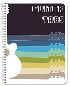 bookfactory guitar tablature notebook/guitar music tabs journal - 120 pages, wire-o, 8 1/2 x 11 tablature format (jou-120-7cw-a(guitar-tabs))
