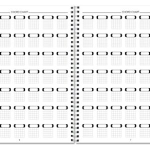 BookFactory Guitar Tablature Notebook/Guitar Music Tabs Journal - 120 Pages, Wire-O, 8 1/2 x 11 Tablature Format (JOU-120-7CW-A(Guitar-Tabs))