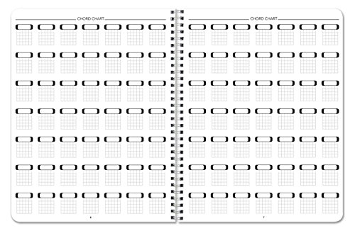 BookFactory Guitar Tablature Notebook/Guitar Music Tabs Journal - 120 Pages, Wire-O, 8 1/2 x 11 Tablature Format (JOU-120-7CW-A(Guitar-Tabs))