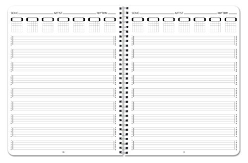 BookFactory Guitar Tablature Notebook/Guitar Music Tabs Journal - 120 Pages, Wire-O, 8 1/2 x 11 Tablature Format (JOU-120-7CW-A(Guitar-Tabs))