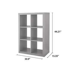 Better Homes and Gardens 6-Cube Organizer, GRAY