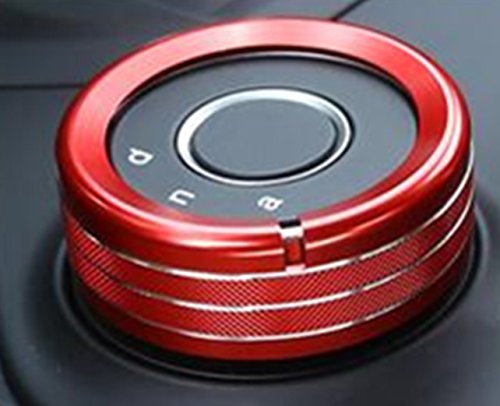 YUWATON Compatible with 2017-2019 Alfa Romeo Giulia Stelvio Accessories Multimedia Knob Cover (red)