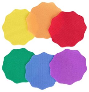 really good stuff carpet mark-its – colorful 5” x 5” carpet spots – keep students organized or in groups – six bright rainbow colors – durable with no-slide back, sticks to most carpets, set of 24