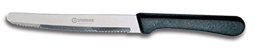 CUISINOX Steak Knife Set of 4 Black Polypropylene Handle, with Rounded Tip