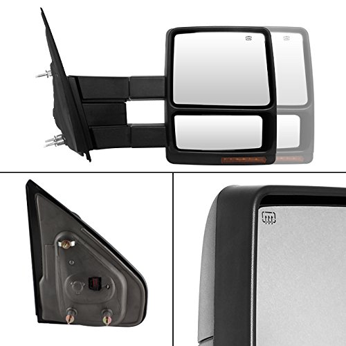 AKKON - For 2004-2014 Ford F150 Power + Heated + LED Signal + Puddle Tow Side V2 Style Left + Right Side Mirror