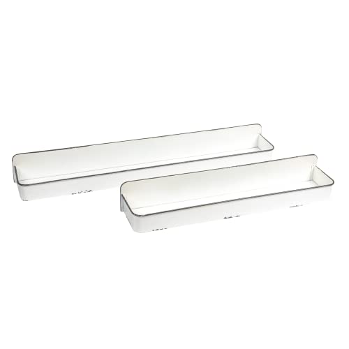 Creative Co-Op DA8541 White Wall Shelves, 2 Count