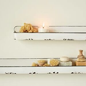 Creative Co-Op DA8541 White Wall Shelves, 2 Count