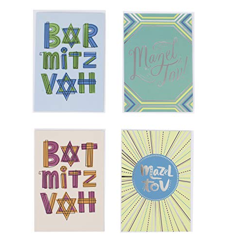 Hallmark Tree of Life Bat Mitzvah and Bar Mitzvah Boxed Cards Assortment (Bat and Bar Mitzvah Congratulations, 12 Greeting Cards and Envelopes)