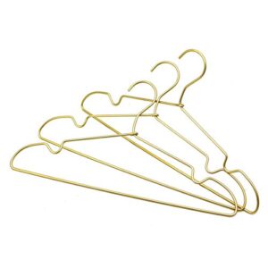 Koobay 12.6" Matte Gold Metal Kids Baby Hangers, 10Pack, Non Slip, Suit for Coated Wire Children Clothes Hangers, Closet Storage,Retail Display Space Saving for Toddler Coats Infant Hangers