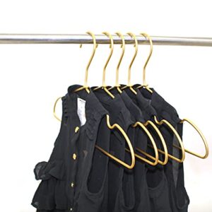 Koobay 12.6" Matte Gold Metal Kids Baby Hangers, 10Pack, Non Slip, Suit for Coated Wire Children Clothes Hangers, Closet Storage,Retail Display Space Saving for Toddler Coats Infant Hangers