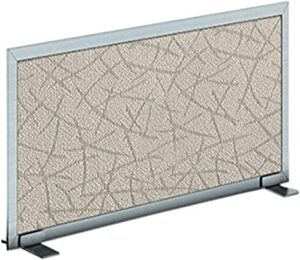 obex acoustical free standing screen, cubicle accessories privacy panel, desk office furniture partitions portable sound proof dividers, 24" x 24", natural