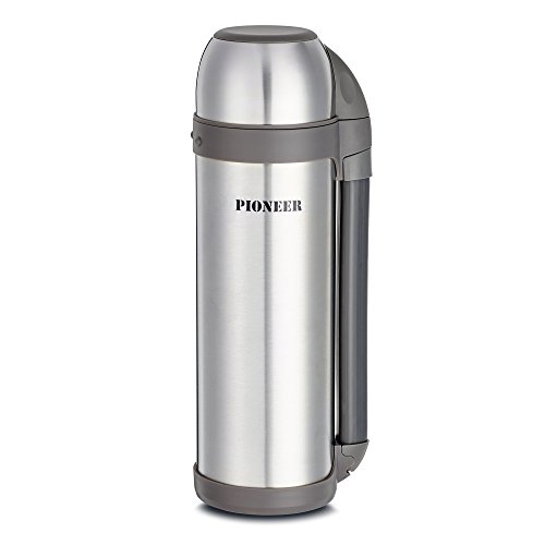 Pioneer Flasks Large Vacuum Flask, 1.8L, Gebürsteter Stahl