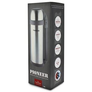 Pioneer Flasks Large Vacuum Flask, 1.8L, Gebürsteter Stahl