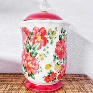 The Pioneer Woman Pioneer Vintage Floral Canister w/Acrylic Knob