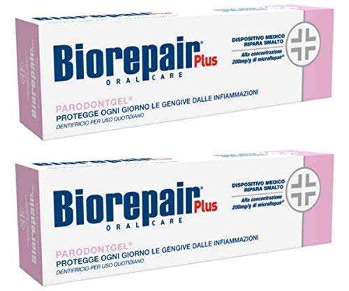 Biorepair Parodontgel® Daily Toothpaste - 2.54 Fluid Ounces (75ml) Tubes (Pack of 2) [ Italian Import ]