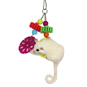 PVC Forager - Durable Fun Treat Foraging Cage Accessory Toy - for Sugar Gliders, Squirrels, Chinchillas, Prairie Dogs, Degus, Skunks, Marmosets, Monkeys, Parrots, Birds, Rats, Hamsters & Gerbils